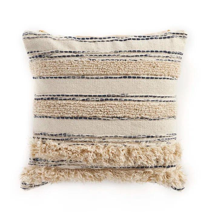 Evette Rios Ellisan Striped Cotton Throw Pillow
