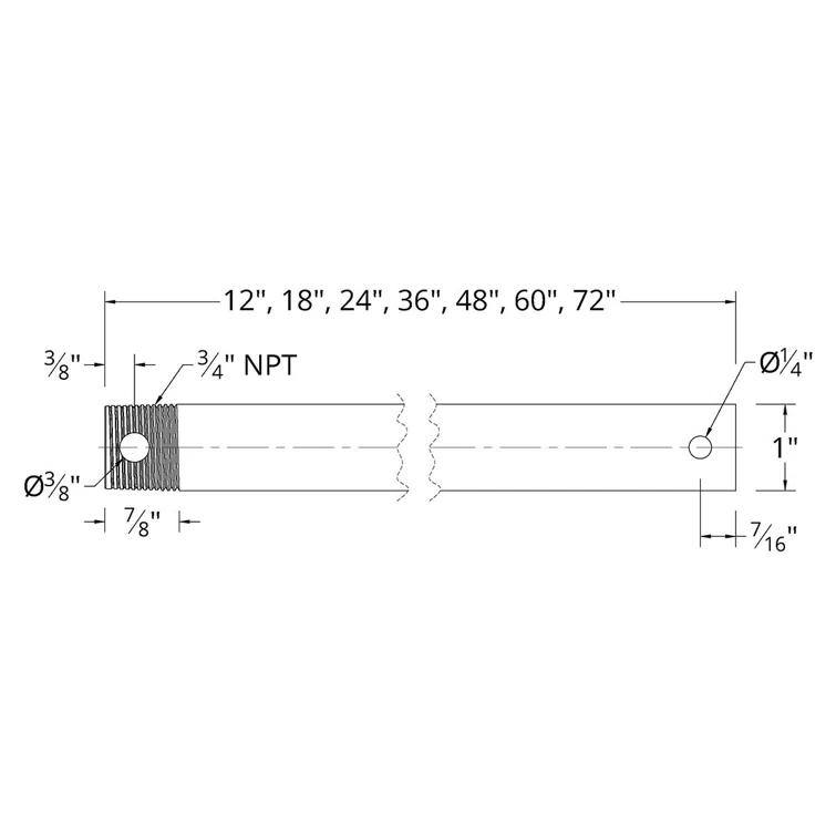 Modern Forms Ceiling Fan Downrod