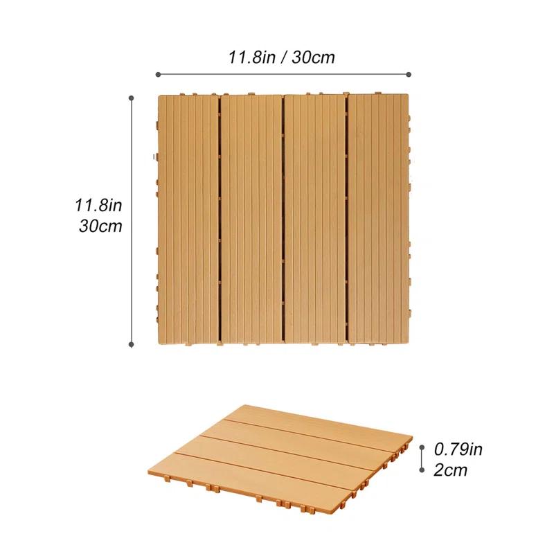 HBI home Plastic Composite Deck Tiles Set of 35pcs