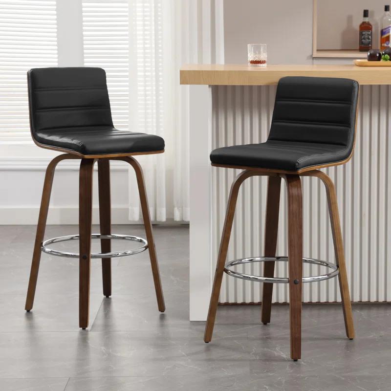 Corrigan Studio® Upholstered Swivel Stool (Set of 2)