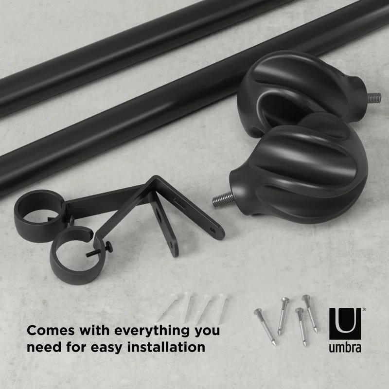 Umbra Steel Adjustable Single Curtain Rod