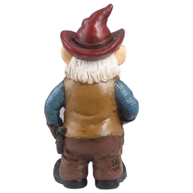 Hi-Line Gift Ltd. Wild West Cowboy Gnome Garden Statue