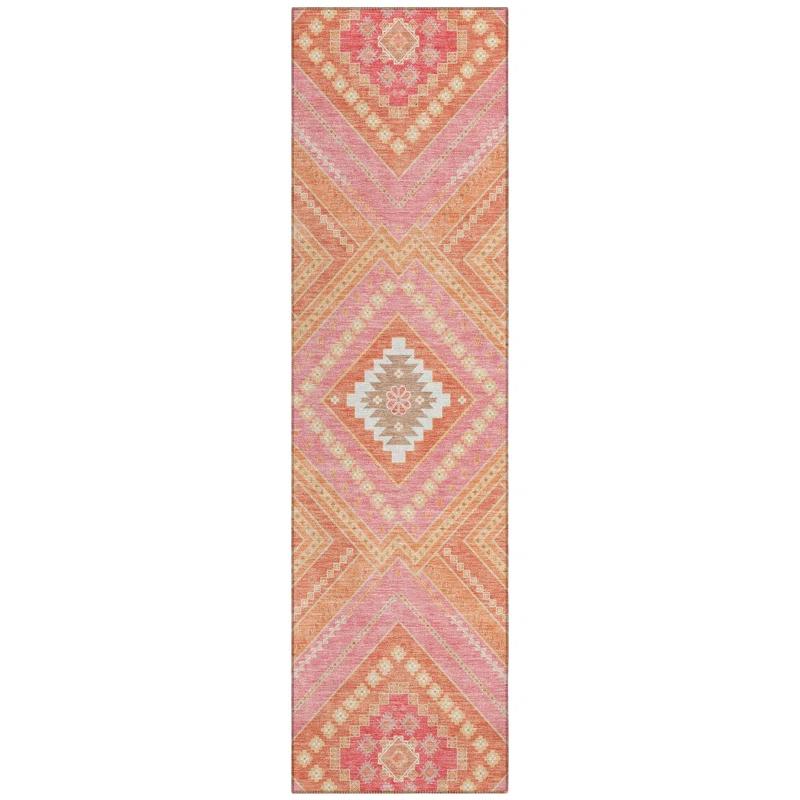 Machine Washable Indoor/Outdoor Chayden ACN1010 Coral Rug
