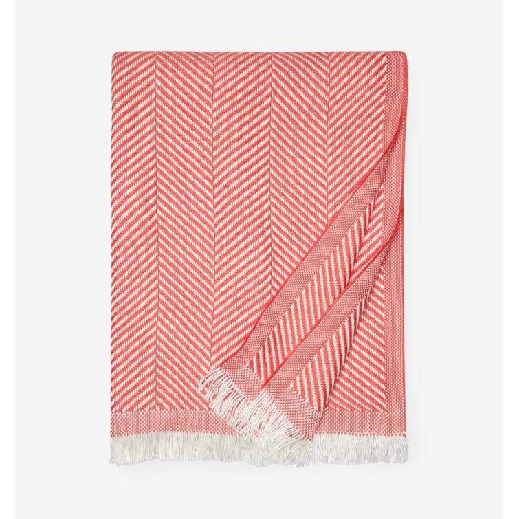 Costa Coral Cotton Hand Woven Throw Blanket 50" x 70"