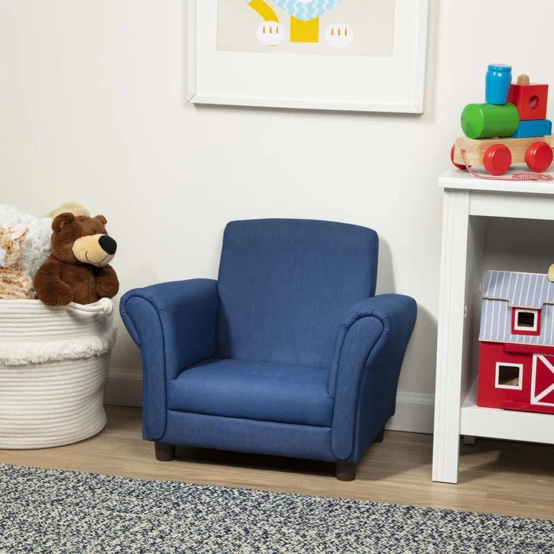 Kids 7.5'' Club Chair Chair and Ottoman