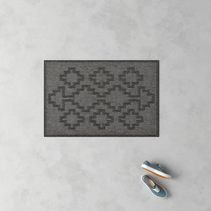 Ava Moroccan Charcoal Indoor / Outdoor Area Rug