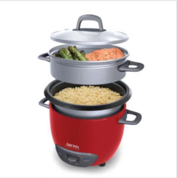 Aroma AROMA Rice Cooker, 7-Cup (Uncooked) / 14-Cup (Cooked), Steamer, Grain Cooker, 3Qt