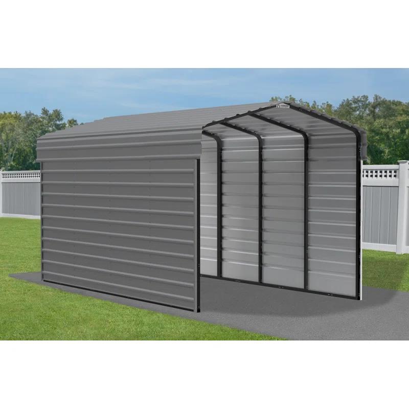 Arrow Arrow Steel Carport with 2 Side Wall Kits, 10x20x09