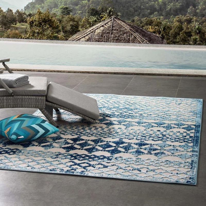 Modway Modway Coronado Distressed Diamond Outdoor Area Rug by Havenside Home
