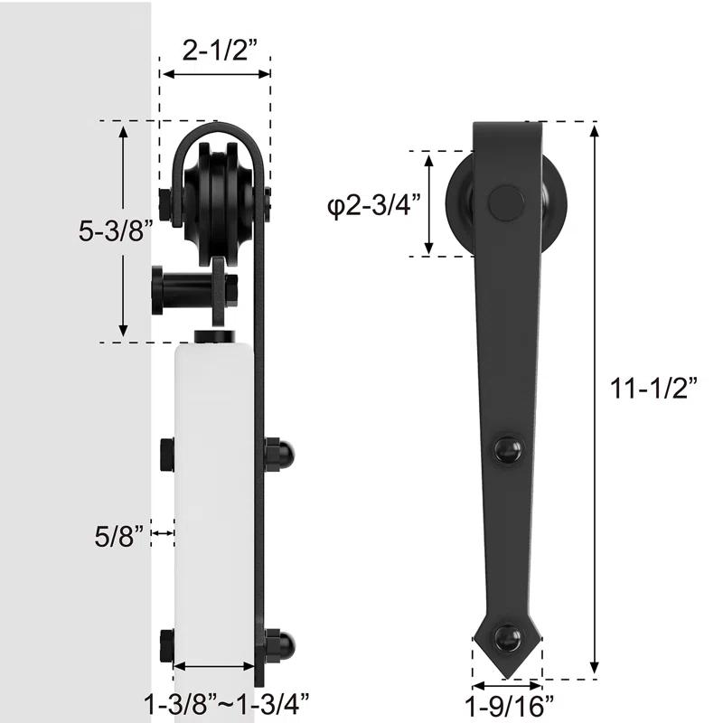 Lazio Sliding Standard Single Barn Door Hardware Kit