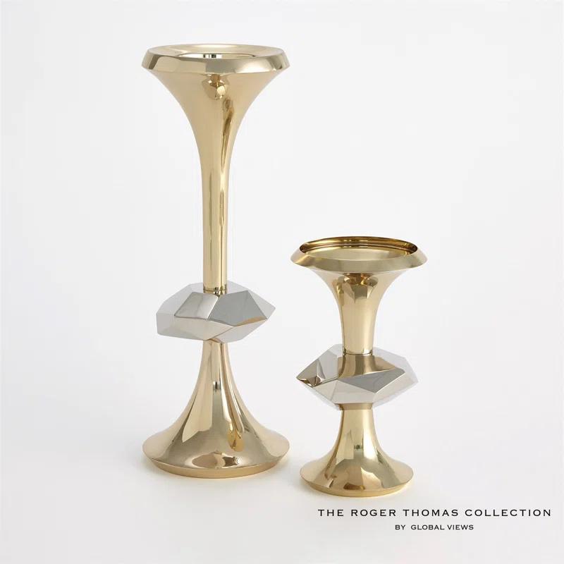 Gabriel Brass Candle Holder-Lg