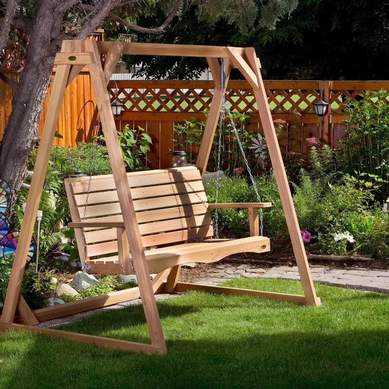 All Things Cedar Porch Swing with Stand