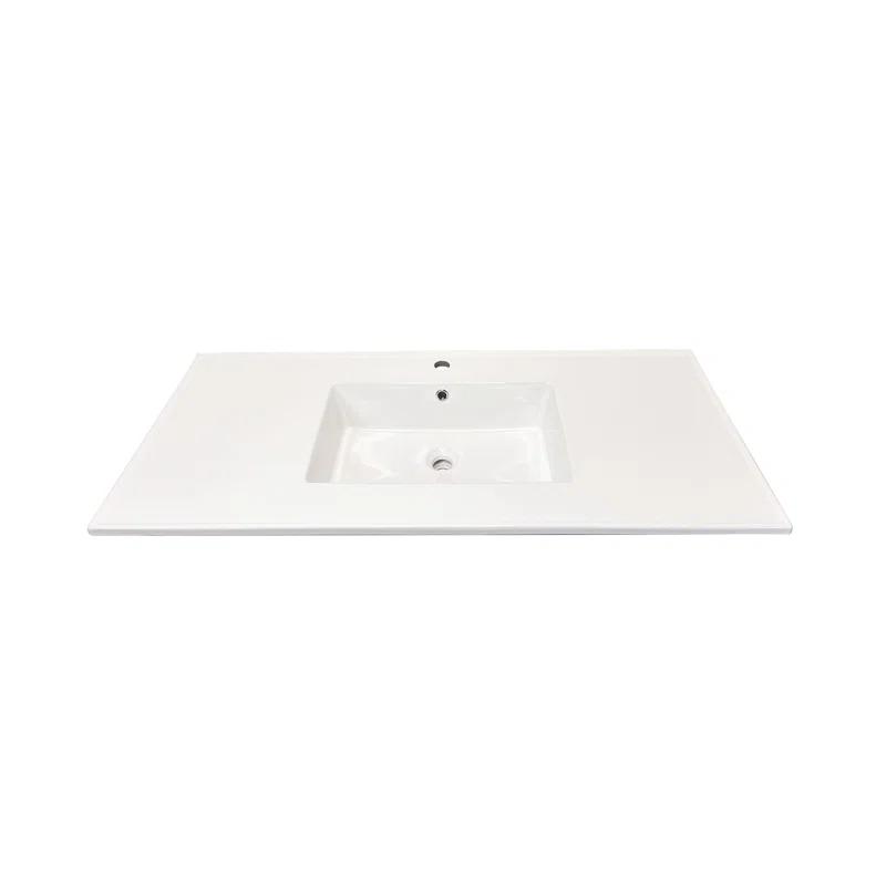 Bellaterra Home Vitreous China Top with 3-Faucet Holes