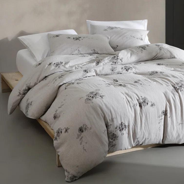 Calvin Klein Calvin Klein Aquarelle Floral Cotton Grey Comforter Set