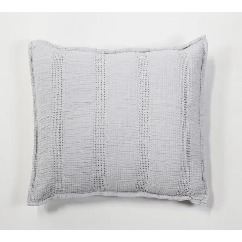 Nantucket Cotton Matelassé Coverlet by Pom Pom at Home - Grey / King