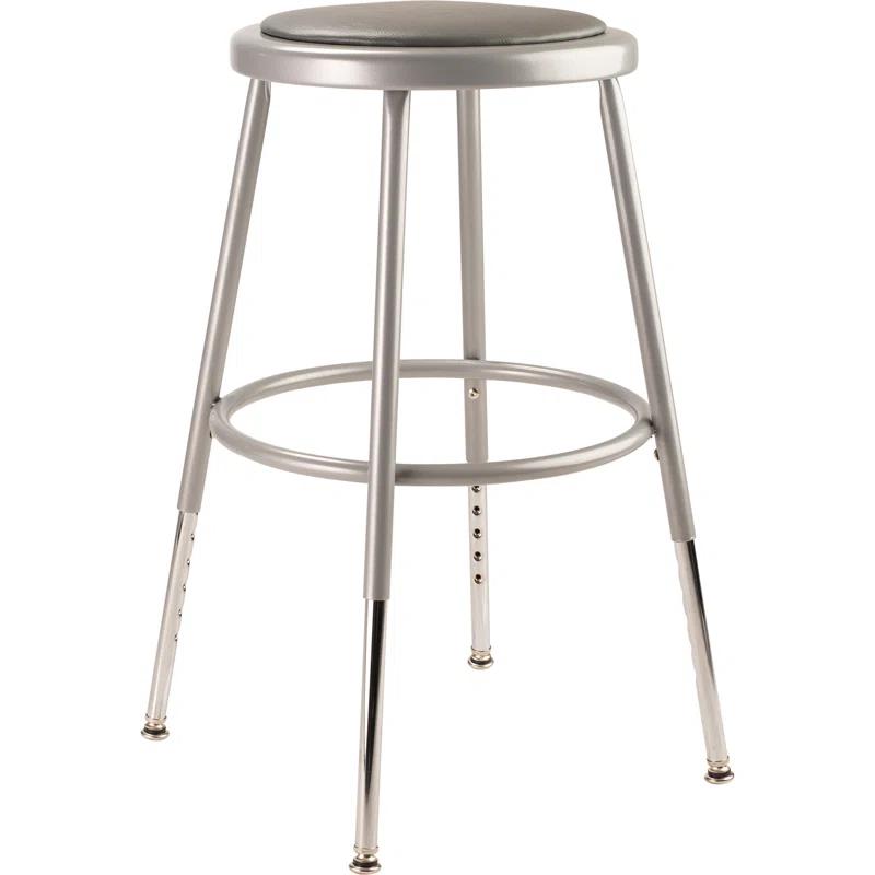 National Public Seating NPS Adjustable Heavy Duty Vinyl Padded Steel Stool