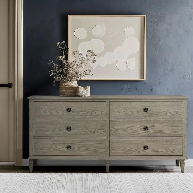 Canora Grey Victoria 6-Drawer Double Wide Wood Dresser