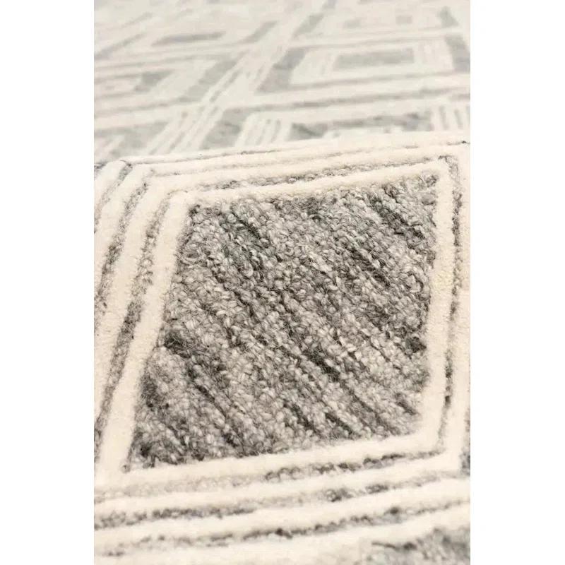 Pasargad Hand Tufted Viscose Washable Geometric Indoor Rug