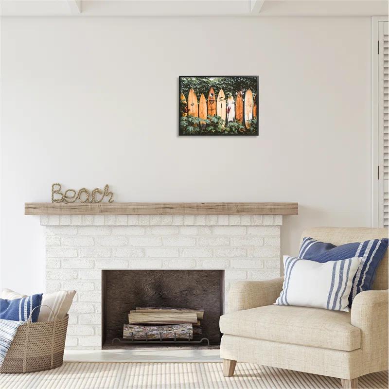 Stupell Industries Az-956-Framed " Surf Boards In Nature " by Krista Broadway