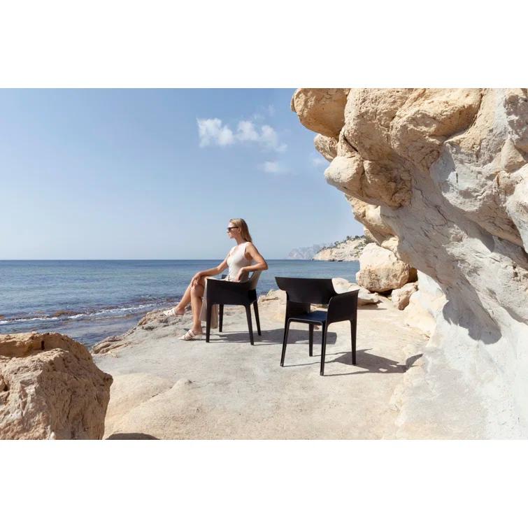 Pedrera Stacking Patio Dining Chair (Set of 4)