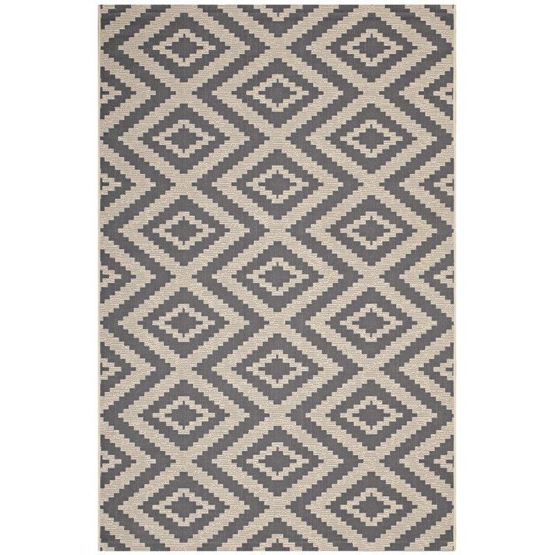 Modway Modway Jagged Geometric Diamond Trellis Indoor and Outdoor Area Rug