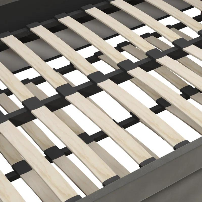 Vintage Upholstered Daybed with Trundle