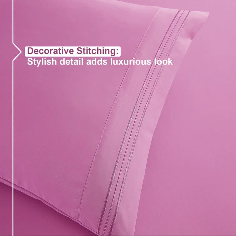 Nestl Double Brushed Hotel Luxury Sheet Set with Extra Soft Sheets & Pillowcases