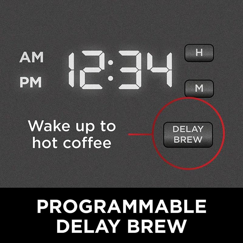 Ninja® 12-Cup Programmable Coffee Brewer, 2 Brew Styles, Adjustable Warm Plate, 60oz Water Reservoir, Delay Brew - Black/Stainless Steel