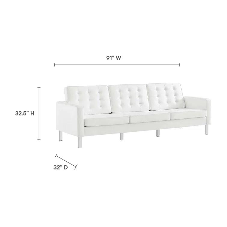 Modway Loft Tufted Vegan Leather Sofa by Modway