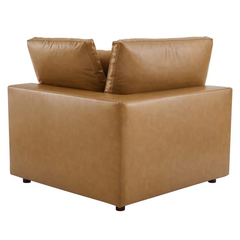 Modway Modway Commix Down Filled Overstuffed Vegan Leather 5-Piece Sectional Sofa