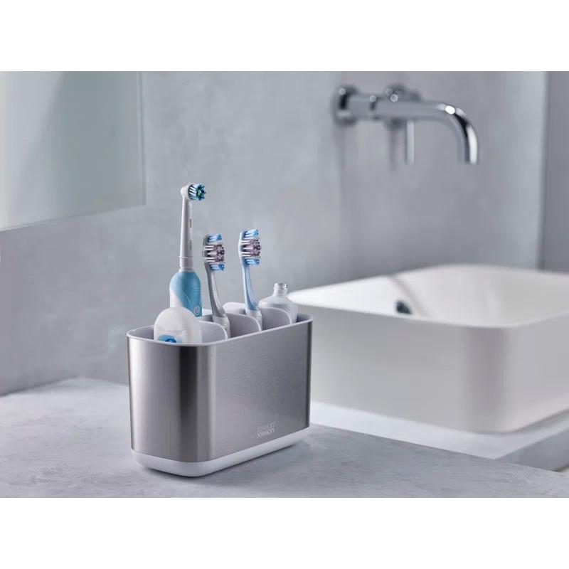 Joseph Joseph Joseph Joseph EasyStore Stainless Steel Large Toothbrush Holder