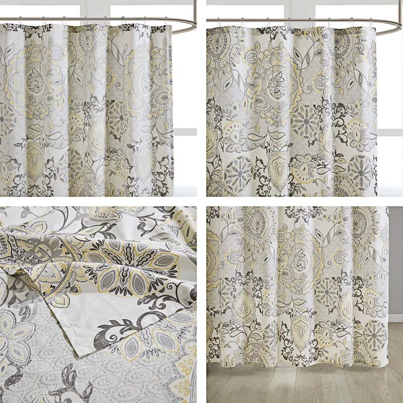 Madison Park Isla 100% Cotton Shower Curtain & Reviews | Wayfair