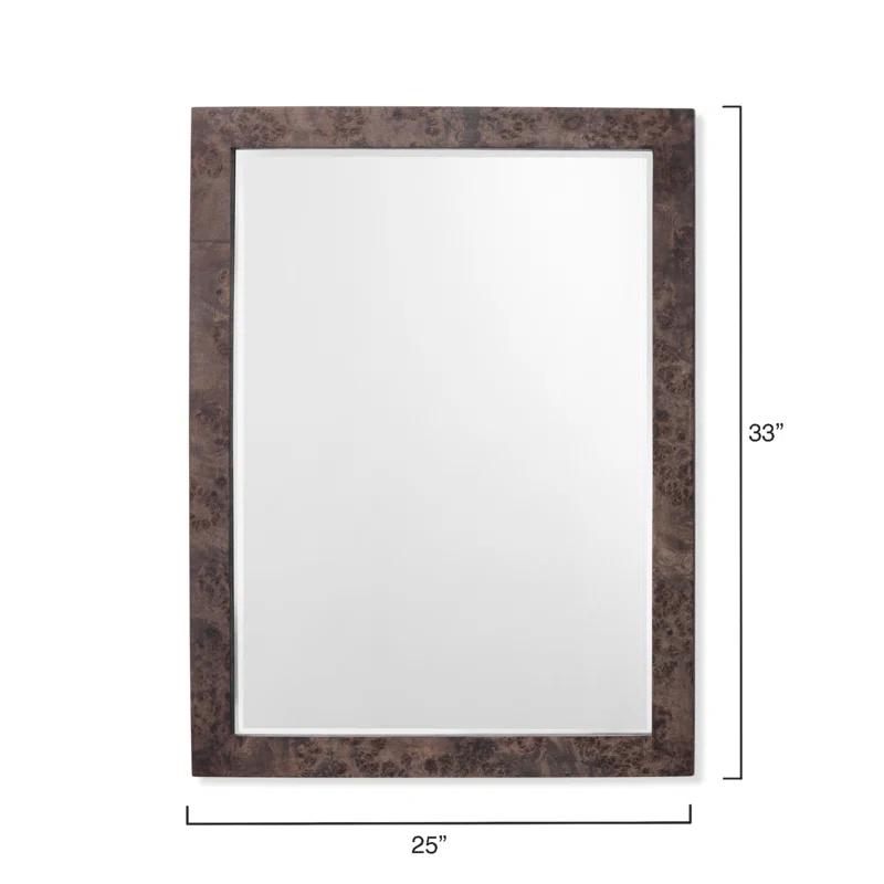 Ronan Burl Wood Mirror - Brown