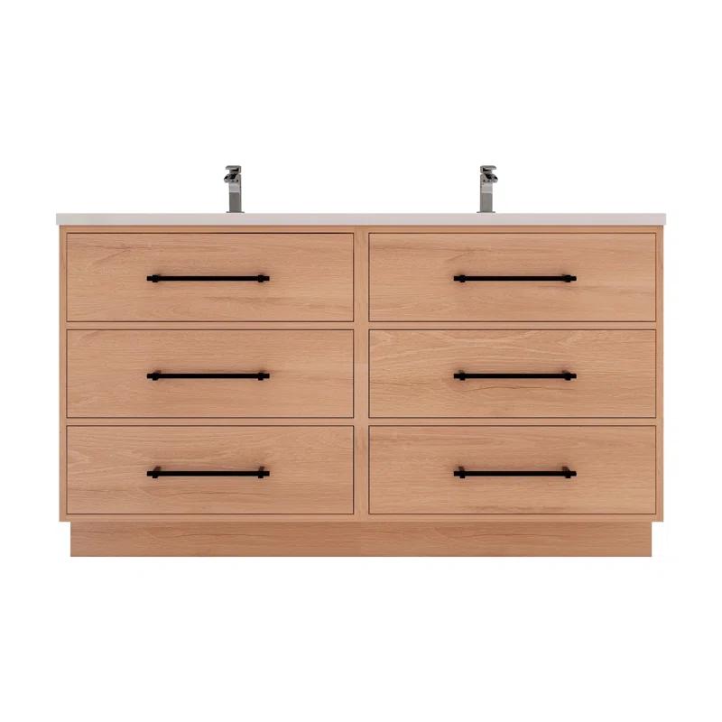 MEBO Victoria 58.9'' Double Bathroom Vanity with Acrylic Top