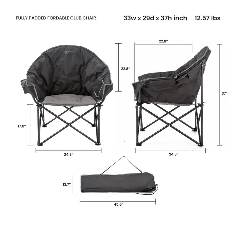 Folding Camping Chair with Cushions