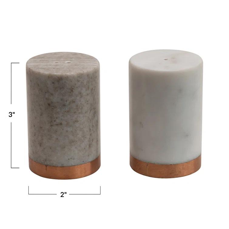 Creative Co-Op Marble Salt and Pepper Shaker Set & Reviews | Joss & Main