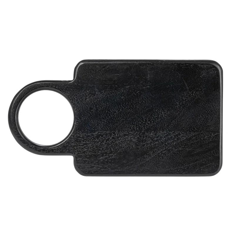 Creative Co-Op Mango Wood Cutting Board with Round Handle