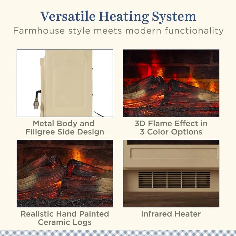 Country Living Country Living Smart Infrared Electric Fireplace Stove Heater, Alexa and Google Home Compatible