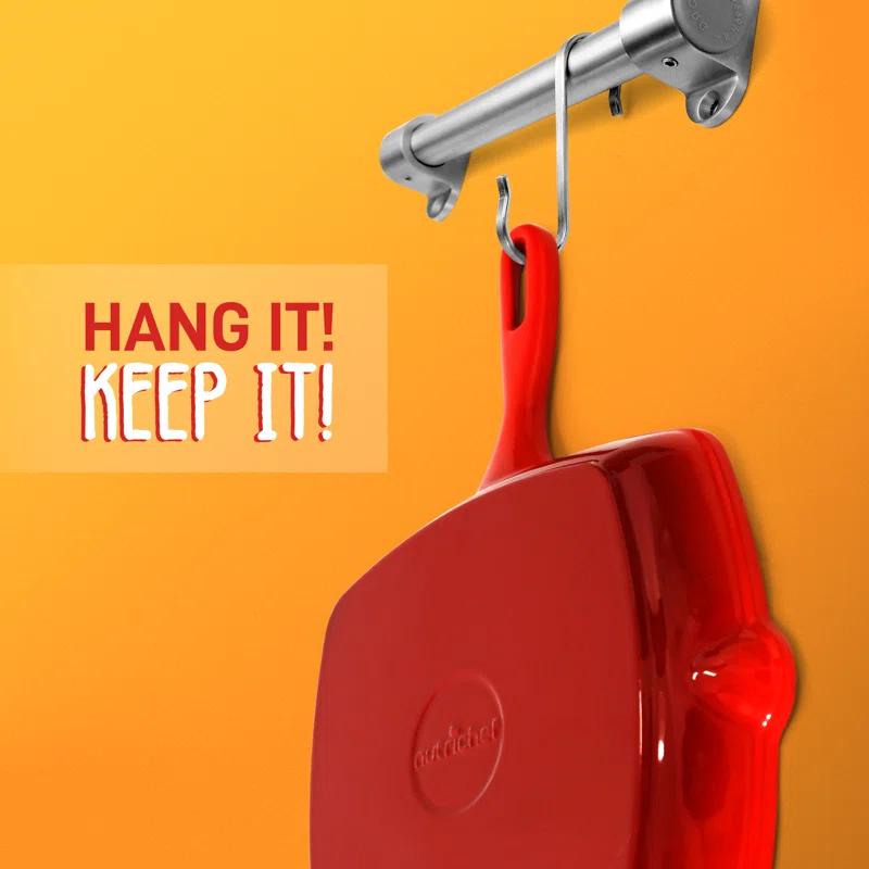 NutriChef 11.46'' Non-Stick Enameled Cast Iron Grill Pan / Griddle Set