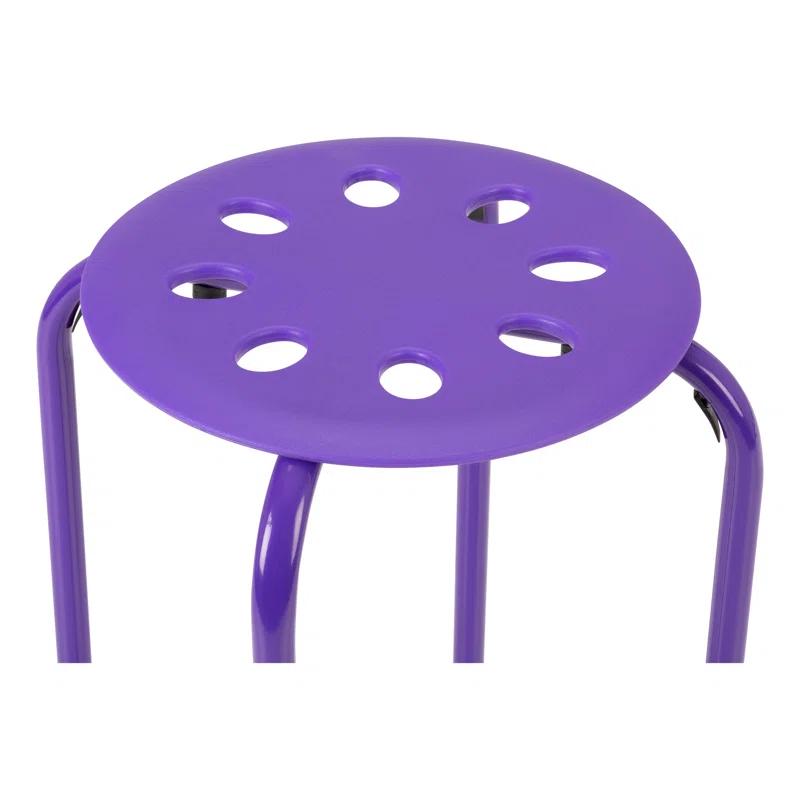 Assorted Color Plastic Stacking Classroom Stool (Set of 5)