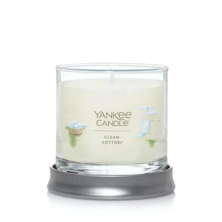 YANKEE CANDLE Signature Clean Cotton Scented Tumbler Candle