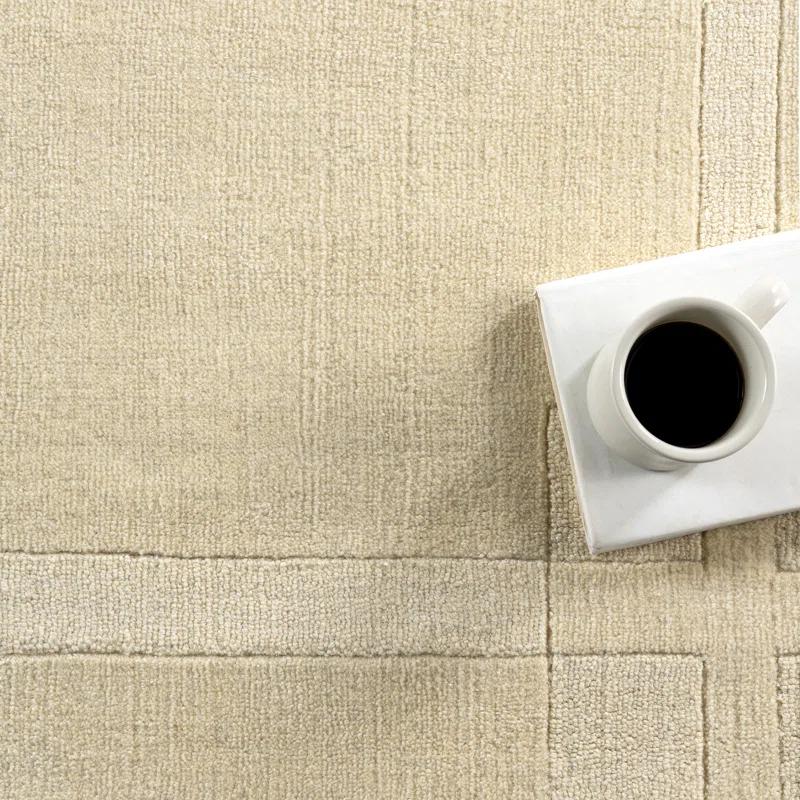 Latitude Run® Rune Bordered Wool-Blend Area Rug