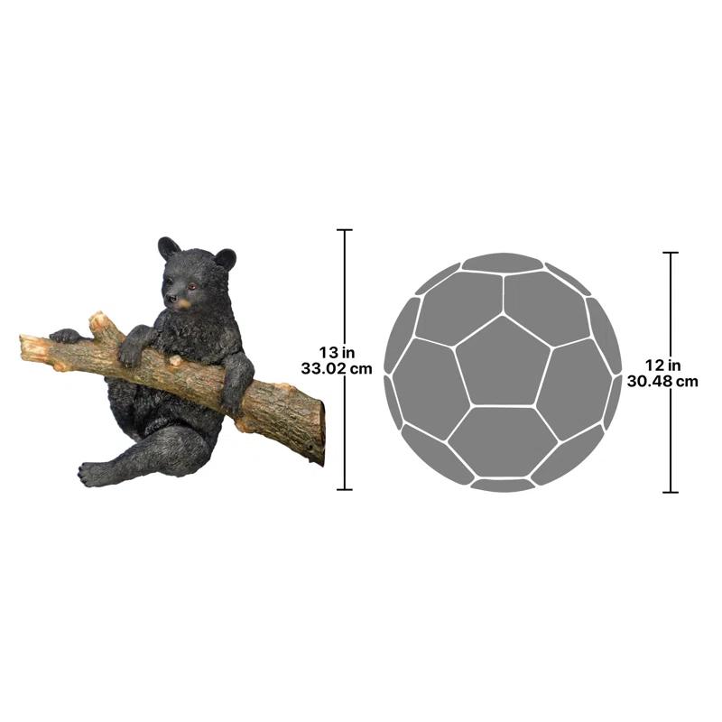 Design Toscano Up a Tree Black Bear Cubs Climbing and Hangings Statue Set