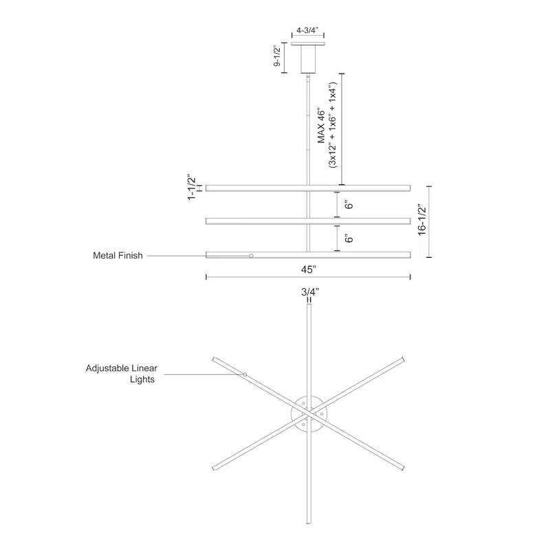 Kuzco Lighting Vega 3 - Light LED Kitchen Island Pendant