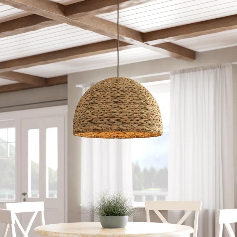 Shoreline Single Light Seagrass Pendant