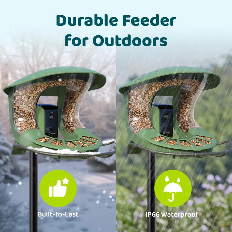 Birdfy Birdfy 2 Smart Bird Feeder with Camera, 1080P HD, AI Bird Recognition, Wireless, Weatherproof, Eco-Friendly Design, Easy Installation, Live Sharing & Cloud Storage
