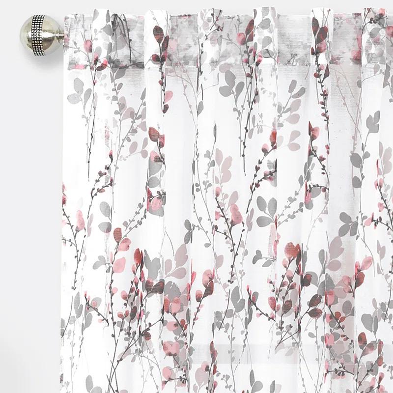 Red Barrel Studio® Molineux Polyester Semi Sheer Curtain Single Panel