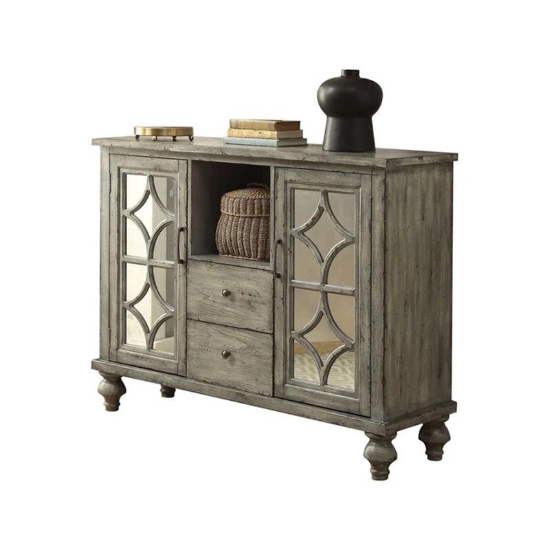 NTYUNRR Velika 48'' Solid Wood Console Table with 2 Drawers