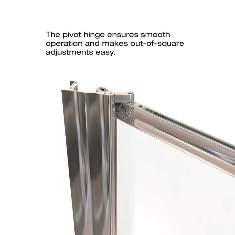 Basco Sopora 24.5" x 67" Pivot Framed Shower Door SOPN00A2467RNSV