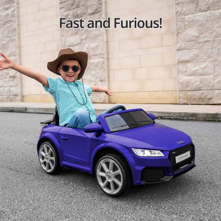 Outfunny Electric Car for Kids, Licensed Audi 6V Ride on Toy Car for Toddlers with Remote, Bluetooth